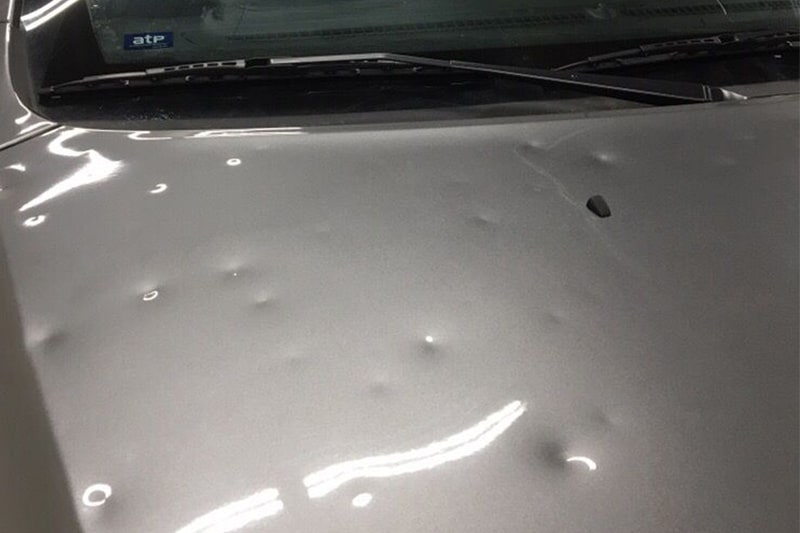 Large dents from hail